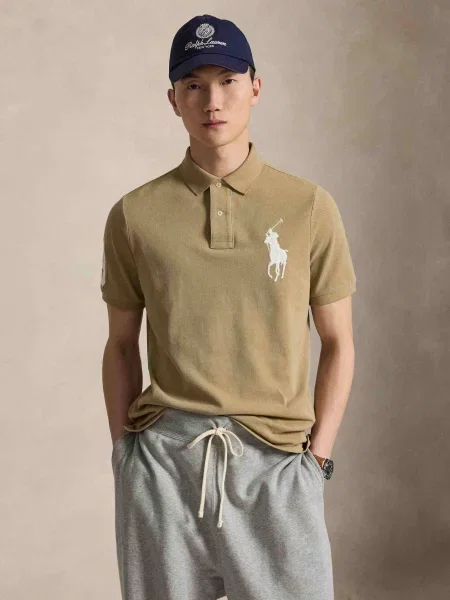 Tricou polo Polo Ralph Lauren clasic bej