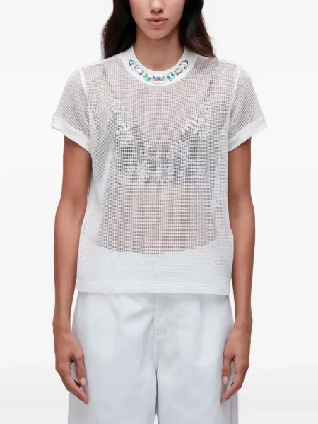 Tricou Osklen plasă de cristal alb