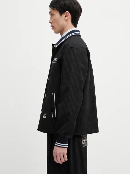 Трикотажная ошейниковый демисезонная куртка Evisu без каблука черная