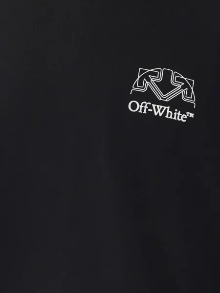 Тениска Off-white с принт с кръгло деколте бяло