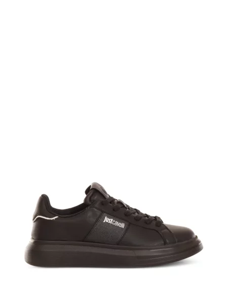 Sneakerși Just Cavalli cu imagine negru
