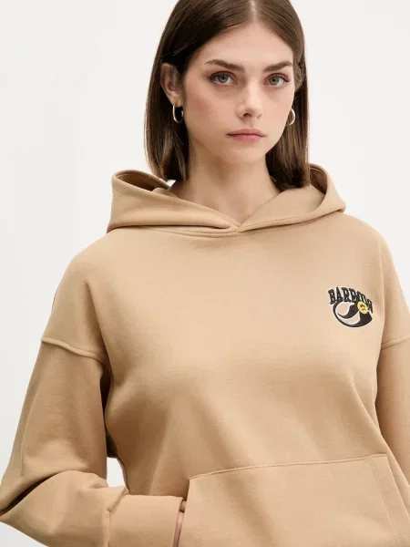 Кофта Barrow з капюшоном візерунок бежевий