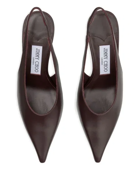 Pantofi cu toc Jimmy Choo slingback maro