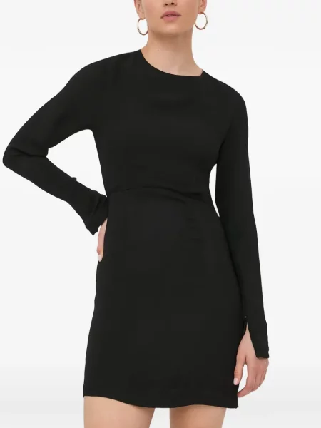 Lung rochie mini Herskind cu legături negru