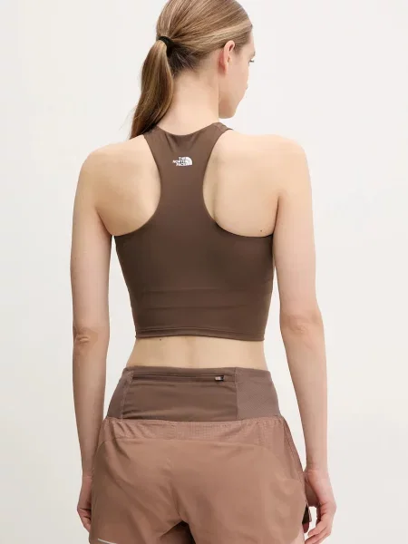 Sportovní podprsenka The North Face Refina hnědá