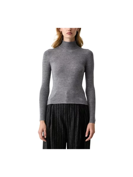 Sweter z golfem Isabelle Blanche do golfa szary