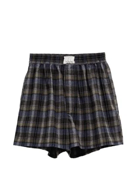 Kostkované boxerky Erl hnědé