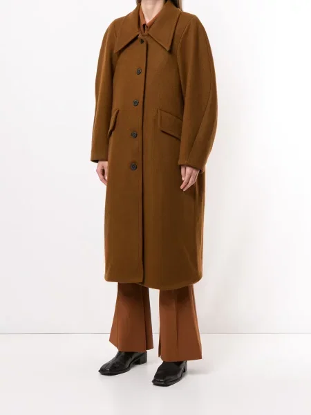 Вълнено палто Low Classic кафяво