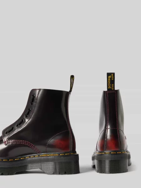 Kozaki ze skóry bydlęcej nappa z przednim zamkiem błyskawicznym Dr. Martens