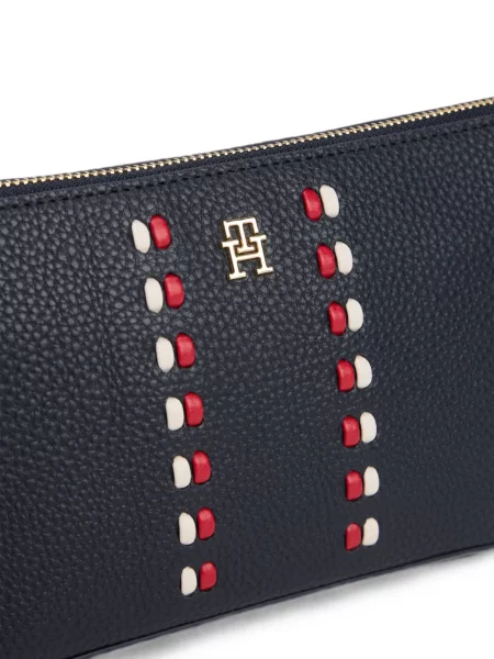 Geantă Tommy Hilfiger țesută albastru