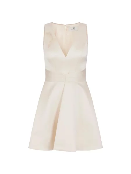 Rochie mini Elisabetta Franchi din satin cu pene