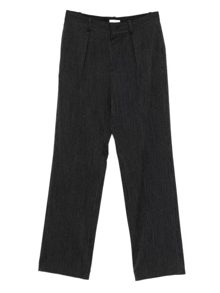 Pantaloni Isabel Marant cu dungi plisate negru