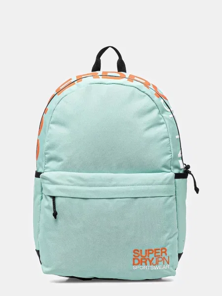 Раница Superdry тюркоазено голям с изчистен дизайн