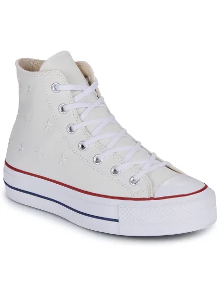 Superge Converse Chuck Taylor All Star s platformo bela
