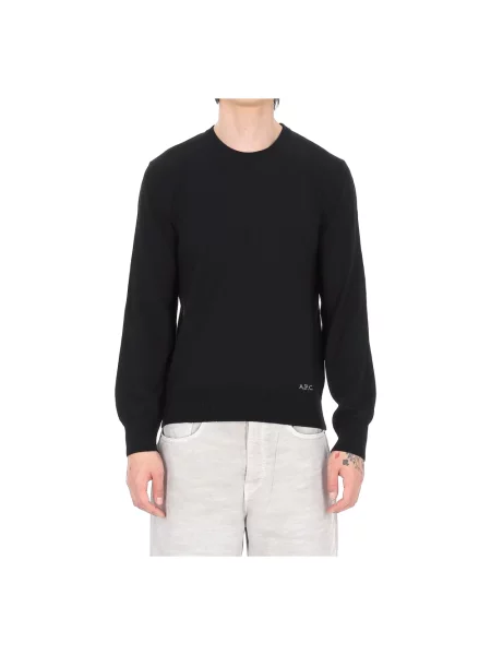 Sweter A.p.c. z logo czarny