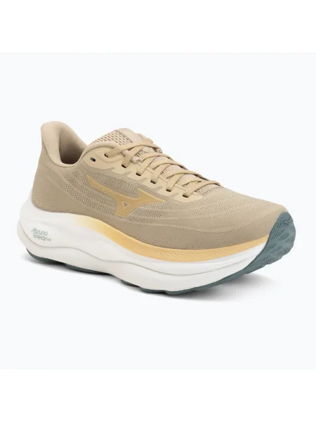 Férfi futócipő Mizuno Wave Sky 9 pale khaki/curds&whey/ curds&white. Méret: 45 EU fehér