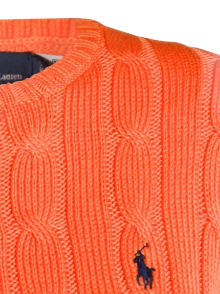 Pulover Polo Ralph Lauren cu decolteu rotund portocaliu