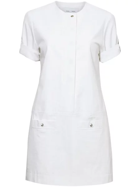 Krótka mała sukienka mini Proenza Schouler White Label garniturowa biała