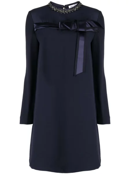 Rochie Dice Kayek de mătase de cristal albastru
