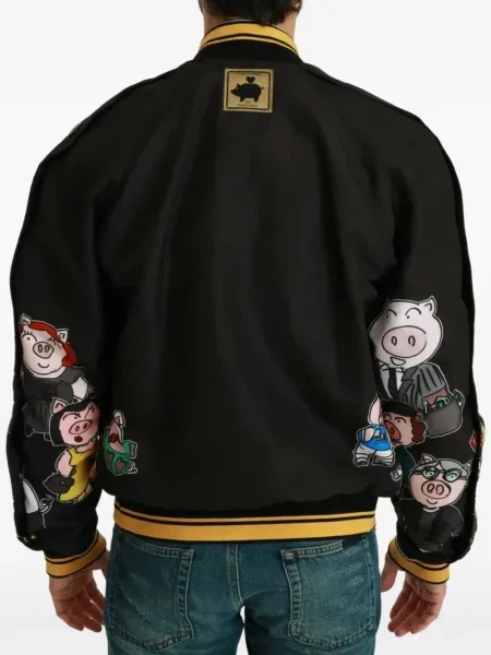 Geacă bomber Dolce & Gabbana cu imagine negru