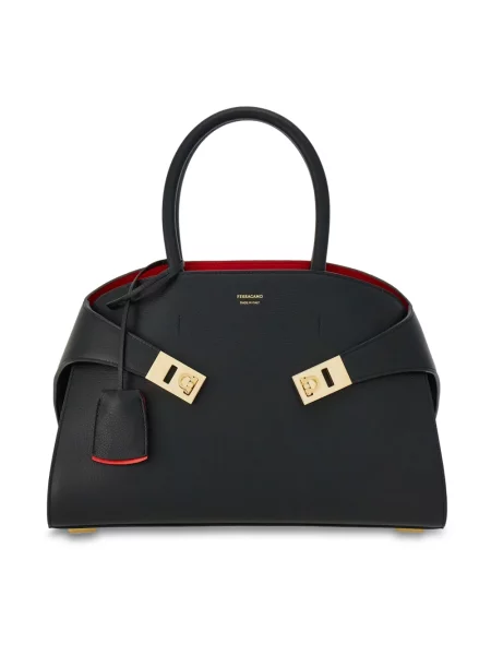 Torebka Salvatore Ferragamo skórzana czarna