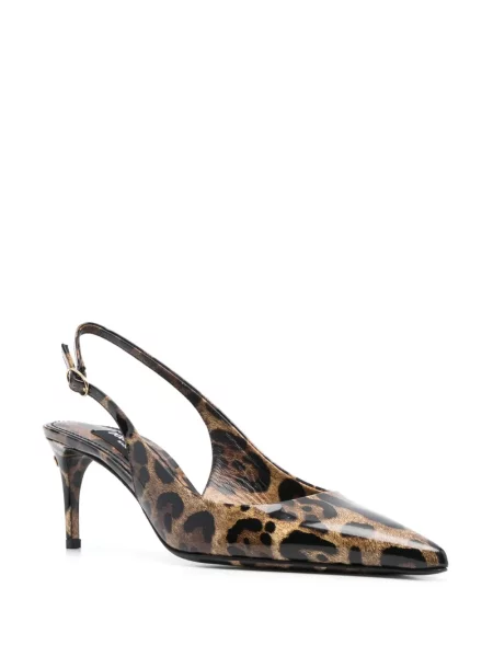 Iš natūralios odos bateliai Dolce & Gabbana slingback juoda