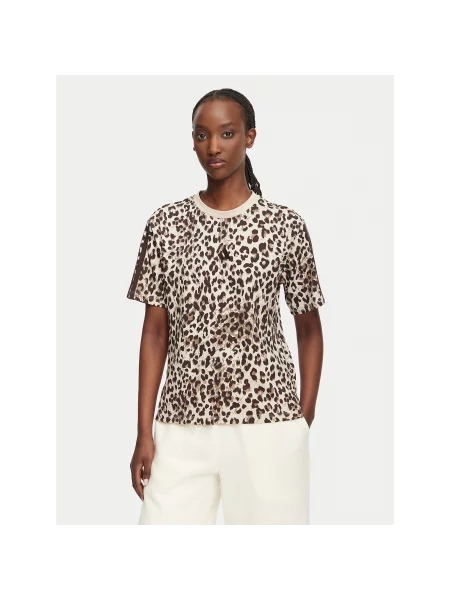 Adidas Majica Seasonal Essentials Animal Print bež