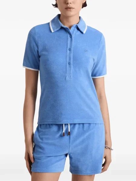 Tricou polo Vilebrequin din material terry albastru