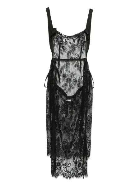 Rochie midi Alchemy din dantelă până la genunchi de costum negru
