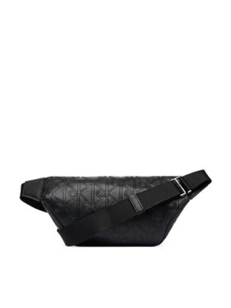 Rankinė ant juosmens﻿ Calvin Klein Emblem Aop Deboss Waistbag juoda