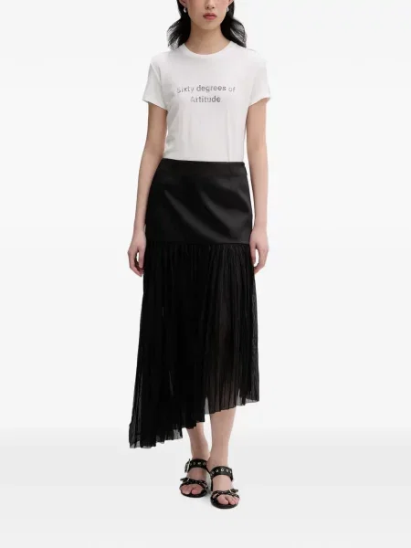 Fustă midi Miss Sixty asimetrică negru