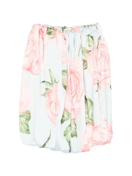 Rochie mini L'idée cu model floral fără bretele de costum albastru