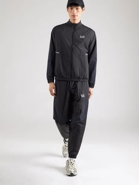 Emporio Armani Tréningový komplet námornícka modrá / čierna biela