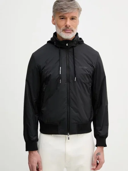 Armani Exchange jachetă pentru bărbați negru