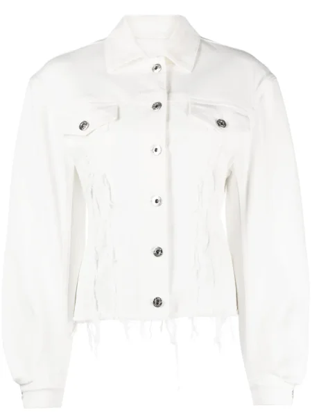 Geacă de blugi Lanvin zdrențuiți alb