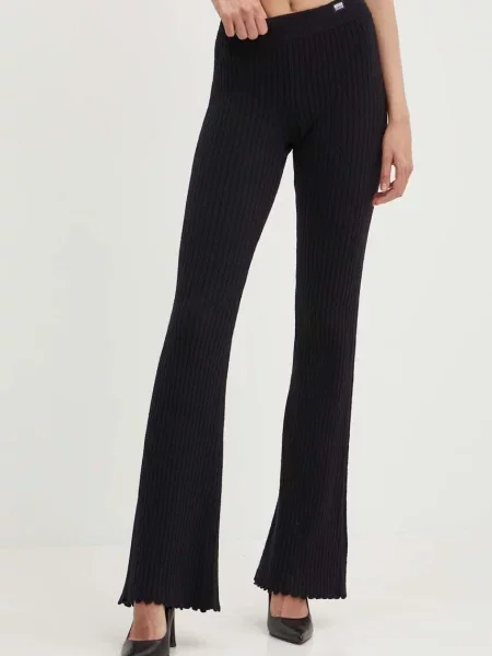 Moschino Jeans legginsy gładkie czarny