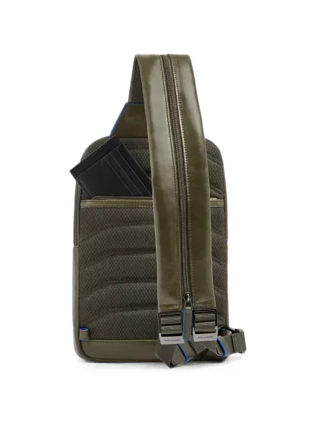 Geantă Piquadro din piele verde