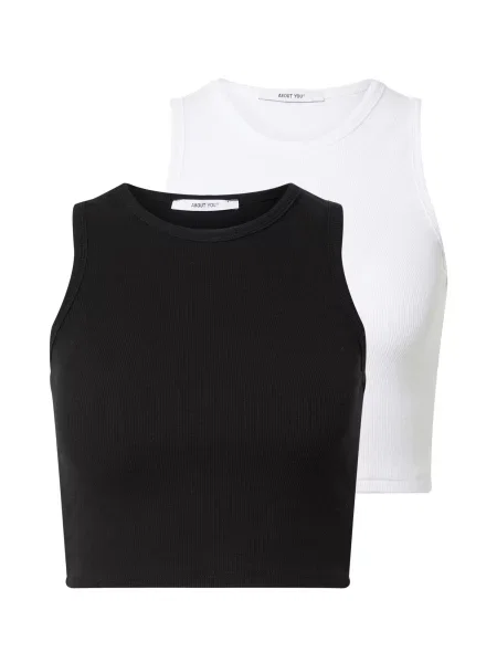 ABOUT YOU Top Dita negru alb