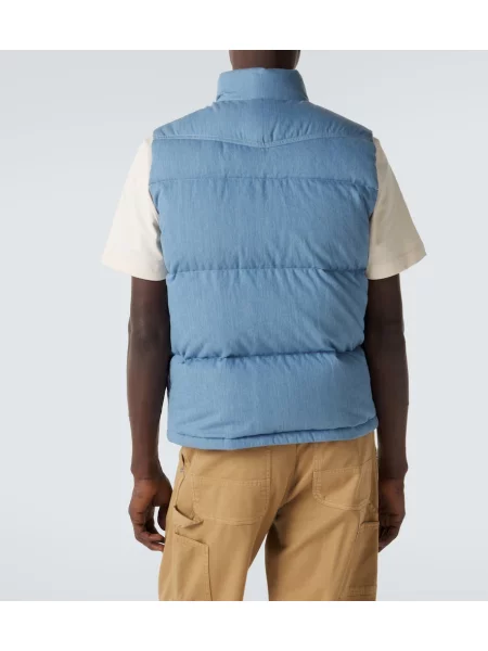 Vestă denim Moncler albastru