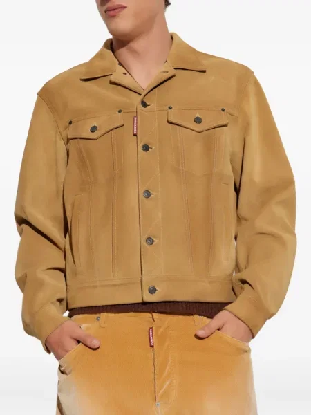 Geanta de piele Dsquared2 maro