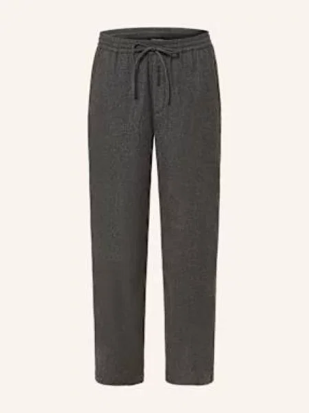 Black Palms Kalhoty Flanny V Joggingovém Stylu tmavě šedá černé