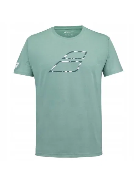 Koszulka tenisowa juniorska Babolat Exercise Cotton Tee Boy zielona