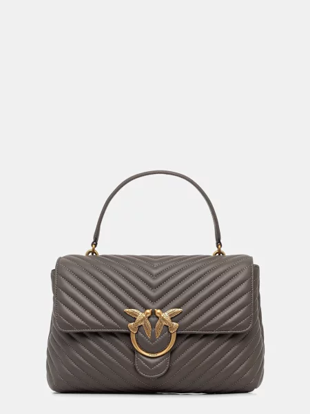 Pinko De piele geantă pe umăr LOVE LADY PUFF gri