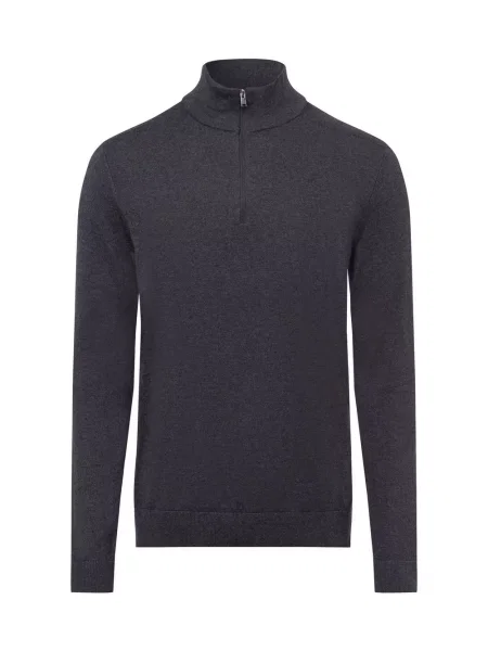 Selected sweter z dzianiny SLHBerg Mężczyźni jednolity S szary