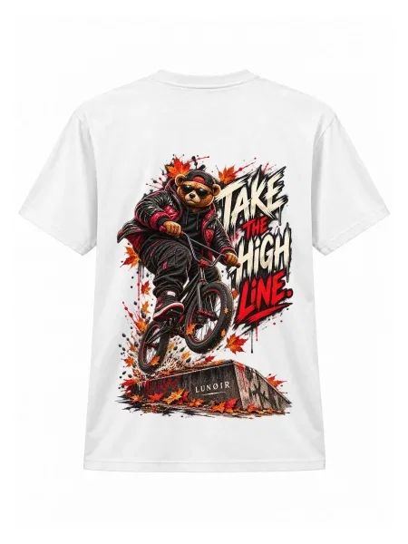 LUNØIR Studio Tricou BOSS BMX High Line' alb