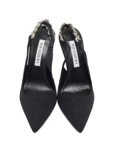 Pantofi cu toc Aquazzura slingback negru
