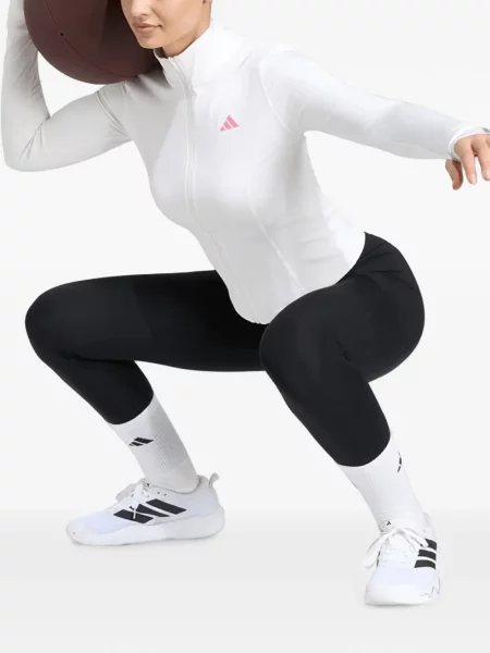 Geacă Adidas cu dungi alb