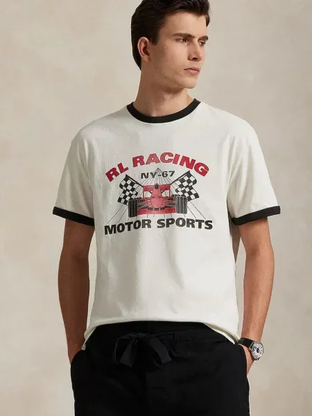 Polo Ralph Lauren tricou Short Sleeve cu imprimeu alb
