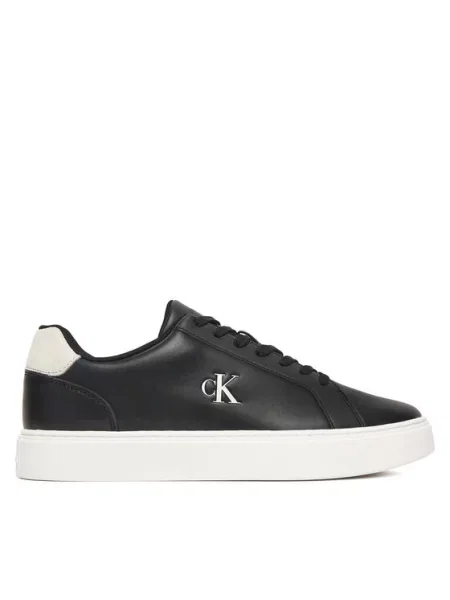 Calvin Klein Sneakersy Classic Cupsole Laceup Lth czarny