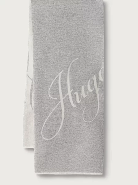 HUGO Fular Byanca / alb gri